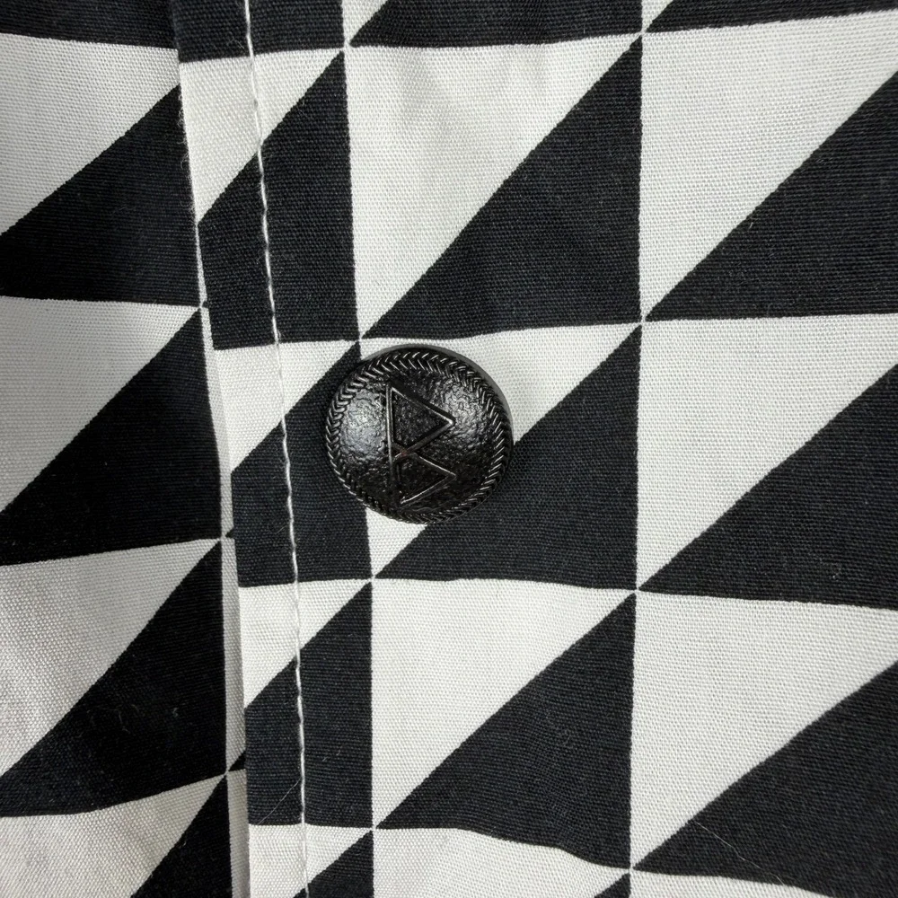 Blvck Scvle Bomber Jacket Mens Large Black White Lightweight Checkered Flag SKA